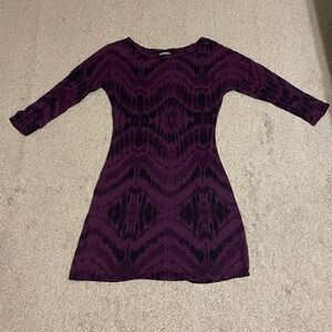 Express Purple 3/4 sleeve long tunic style top size‎ XS